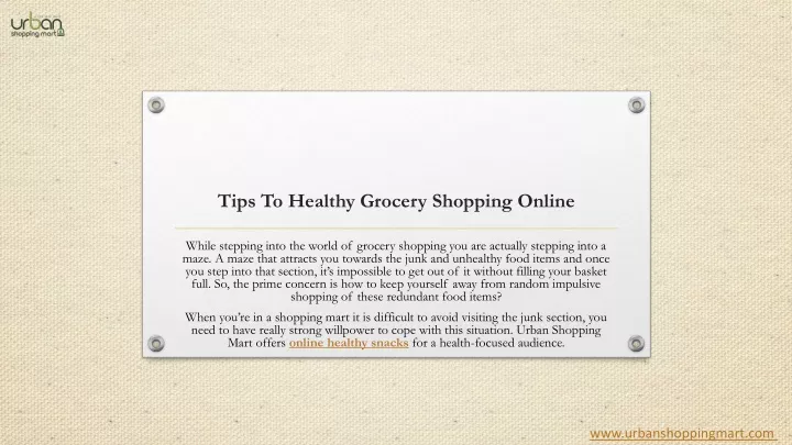 tips to healthy grocery shopping online