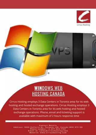 win dows web hosting canada