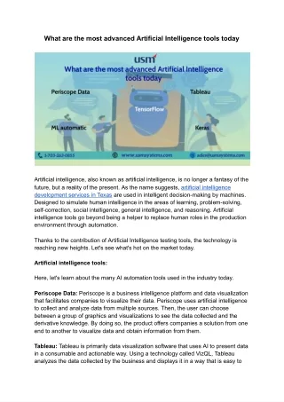 what are the most advanced artificial