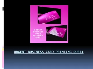 Urgent Business Card Printing Dubai – Get Your Creative Business Card