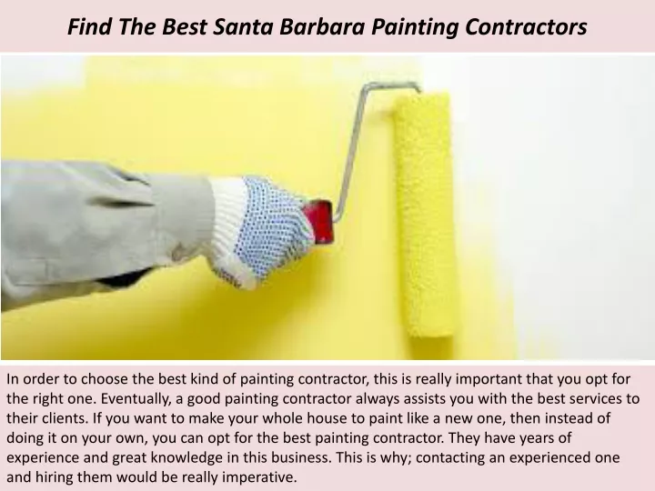 find the best santa barbara painting contractors