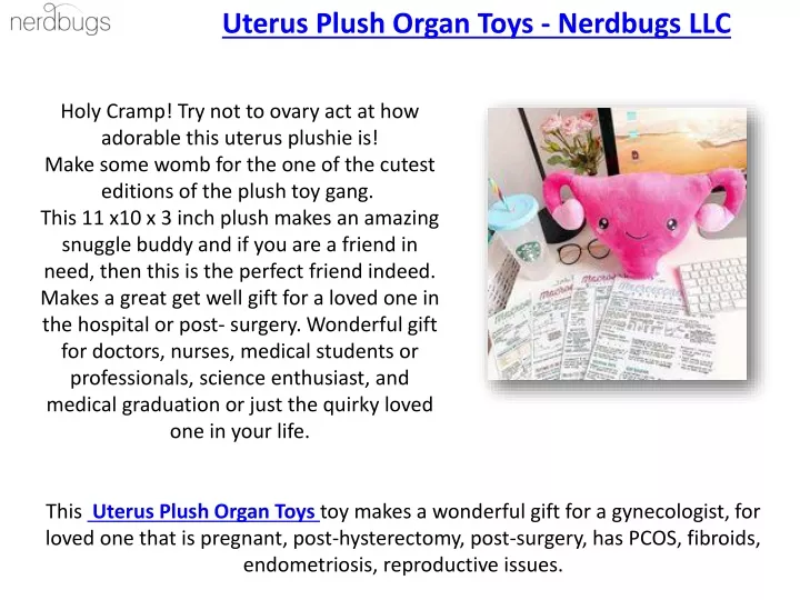 uterus plush organ toys nerdbugs llc