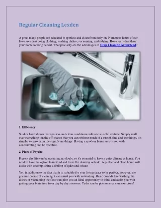 regular cleaning lexden