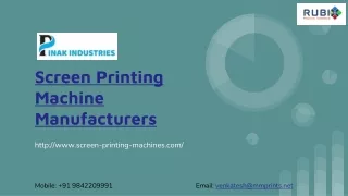 screen printing machine manufacturers
