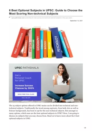 6 Best Optional Subjects in UPSC