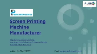 screen printing machine manufacturer