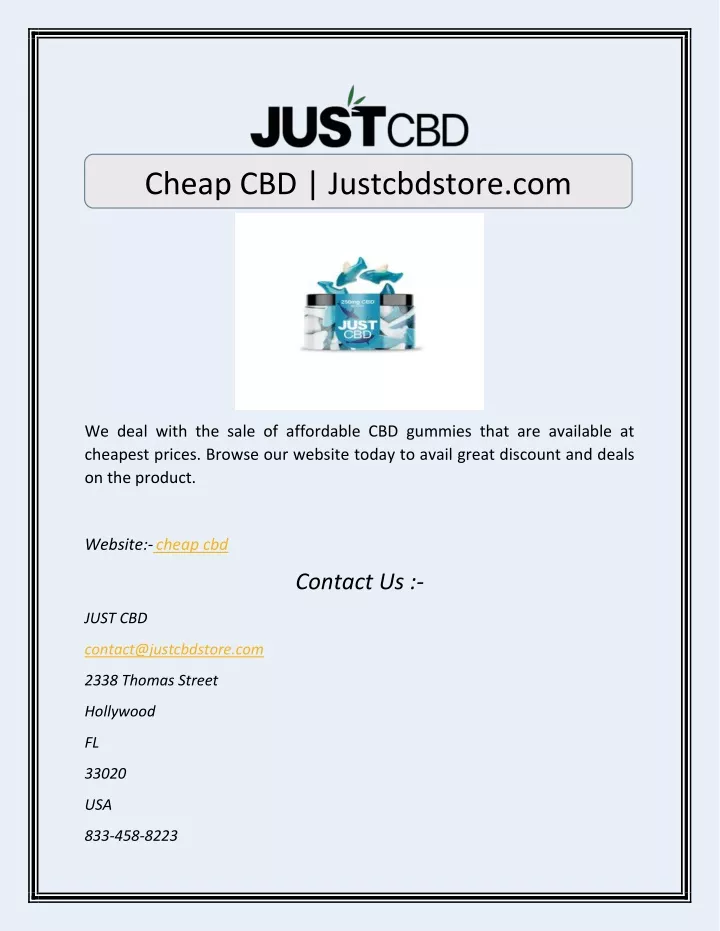 cheap cbd justcbdstore com