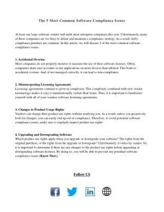 The 5 Most Common Software Compliance Issues -Subscribeit.com