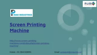 screen printing machine