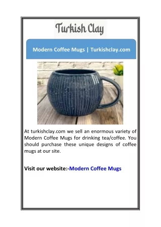 Modern Coffee Mugs | Turkishclay.com