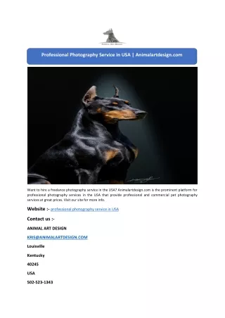 Professional Photography Service in USA | Animalartdesign.com