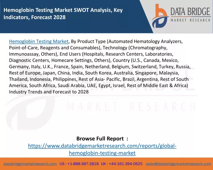 hemoglobin testing market swot analysis