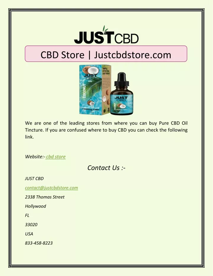 cbd store justcbdstore com