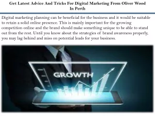 Get Latest Advice And Tricks For Digital Marketing From Oliver Wood In Perth