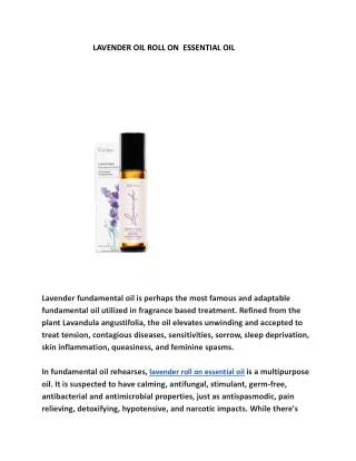 lavender oil roll on.,