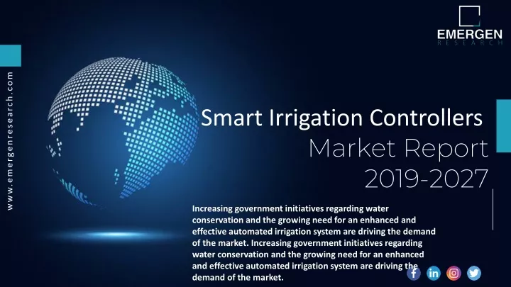 smart irrigation controllers market report 2019