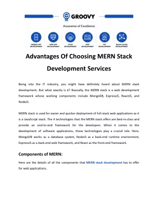 advantages of choosing mern stack