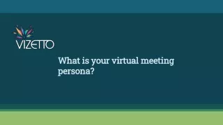 what is your virtual meeting persona