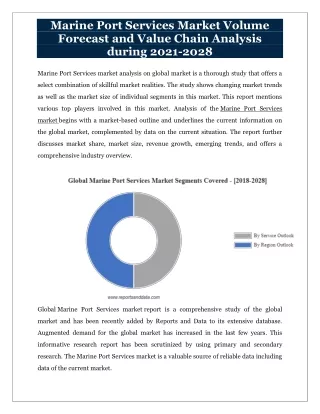 Marine Port Services Market By Service