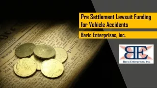 Pre Settlement Lawsuit Funding for Vehicle Accidents