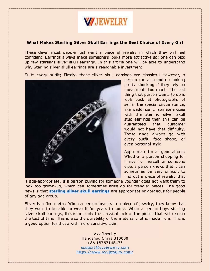what makes sterling silver skull earrings