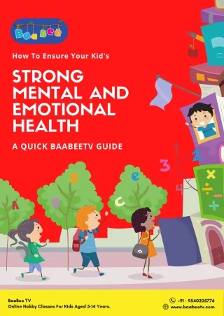 How To Ensure Your Kid's Strong Mental And Emotional Health_ A Quick BaaBee TV Guide