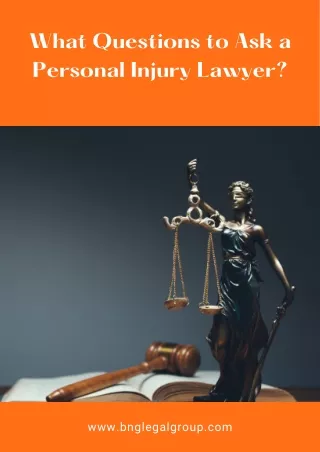 What Questions to Ask a Personal Injury Lawyer