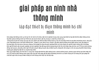 giai ph p an ninh nh th ng minh