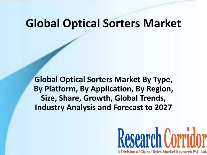 global optical sorters market