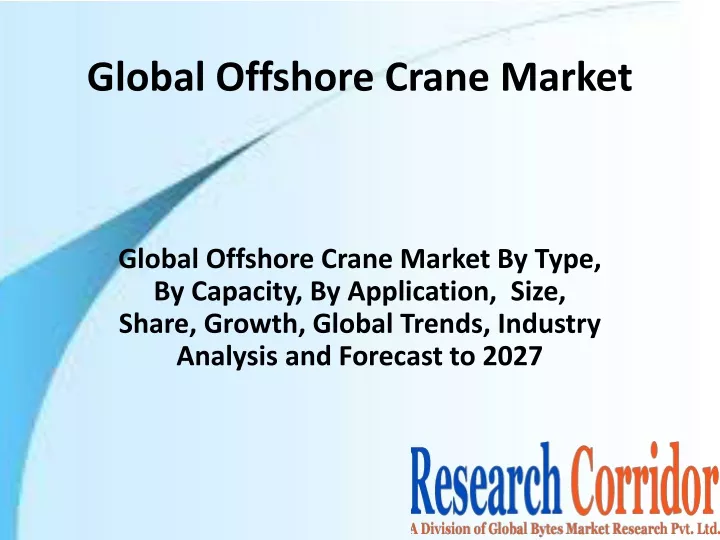 global offshore crane market