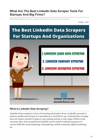 what are the best linkedin data scraper tools