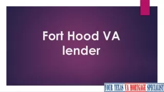 Having Best Fort Hood VA lender