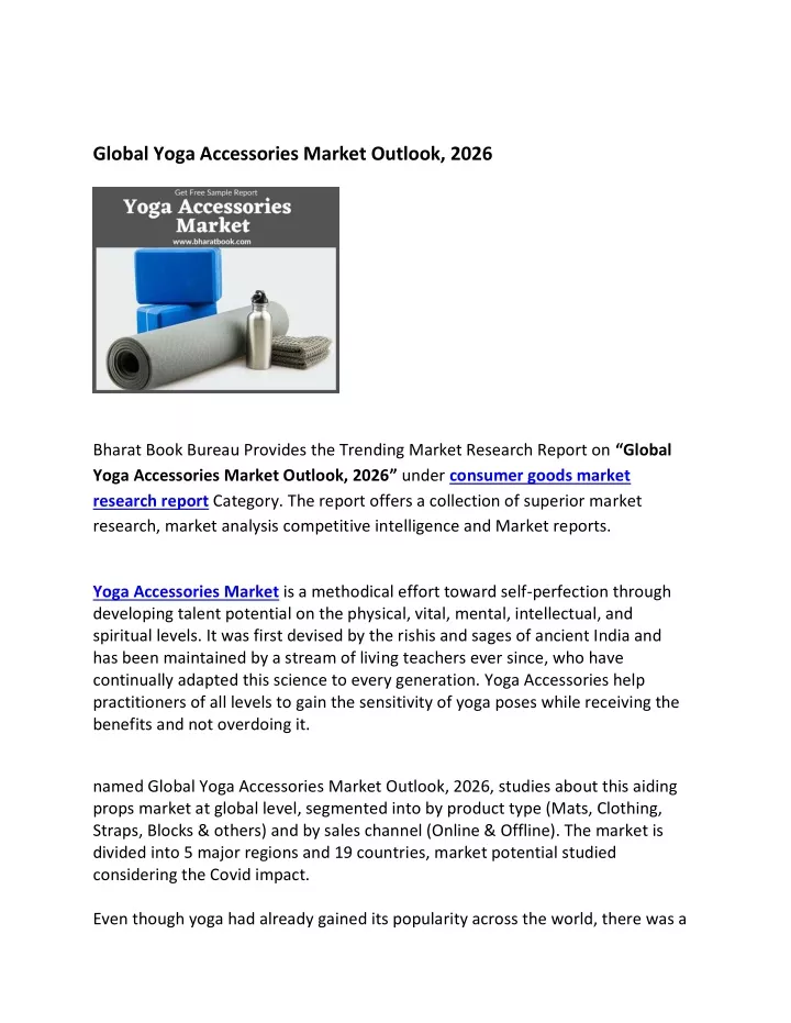 global yoga accessories market outlook 2026