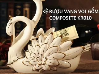 KỆ RƯỢU VANG VOI GỐM COMPOSITE KR010