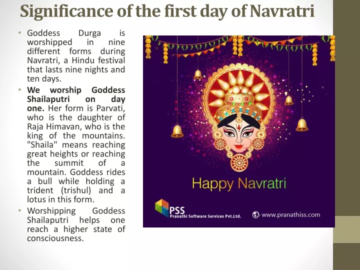 s ignificance of the first day of navratri