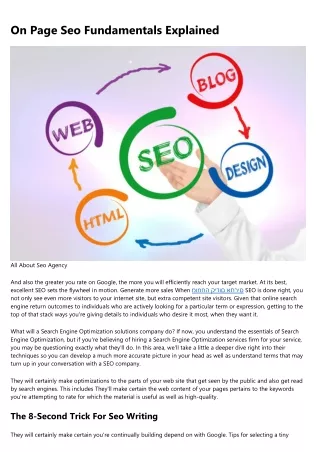 on page seo fundamentals explained