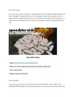 Buy white Xanax