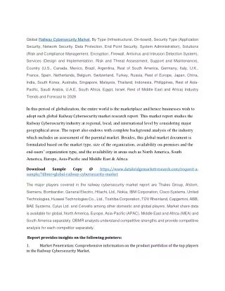 global railway cybersecurity market by type