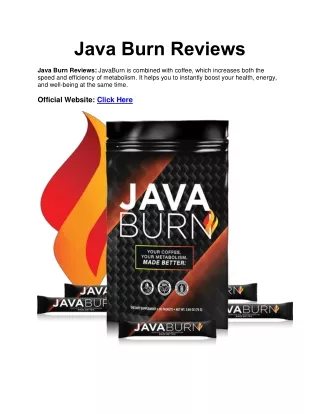 java burn reviews