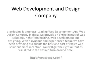 web development and design company
