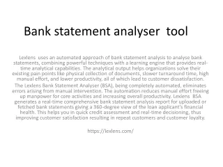 bank statement analyser tool