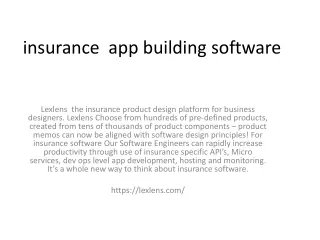 insurance app building software