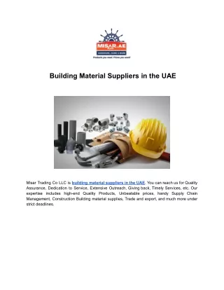 building material suppliers in the uae