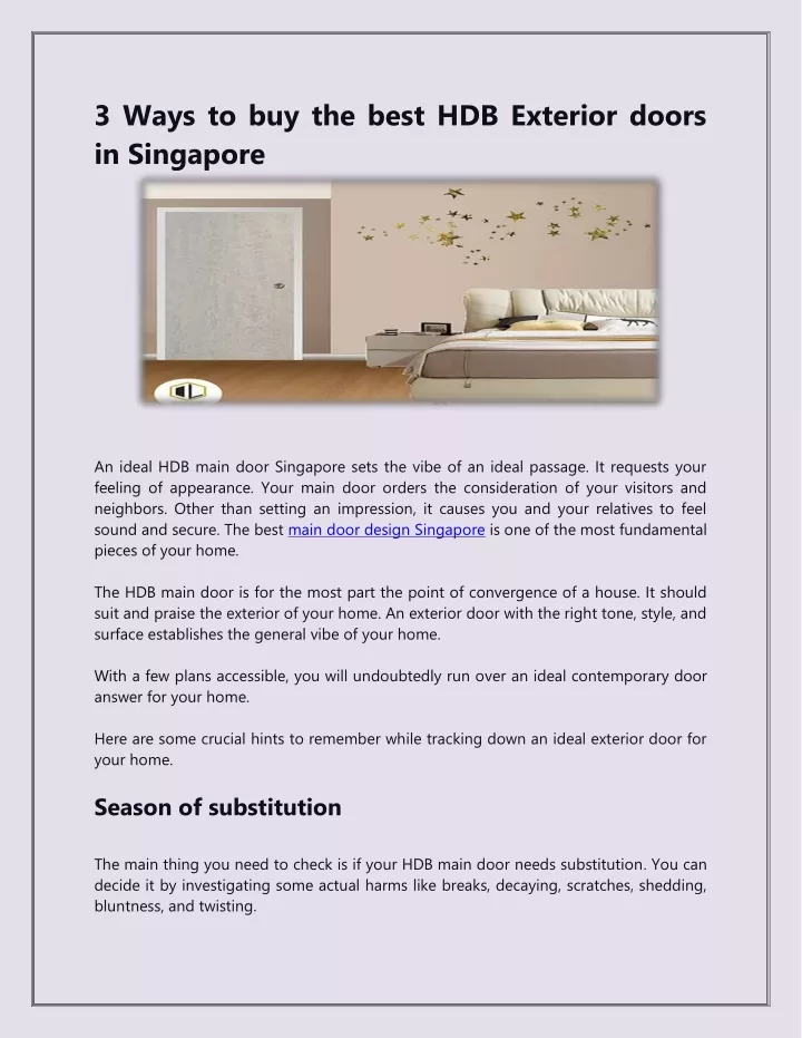 3 ways to buy the best hdb exterior doors