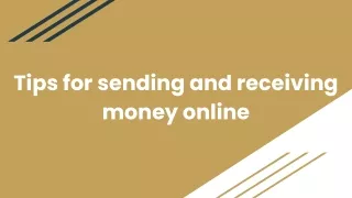 Tips for sending and receiving money online