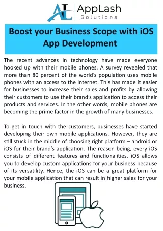 Boost your Business Scope with iOS App Development