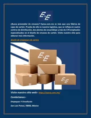 Diseño de envases de cartón | Eyesa.com.mx