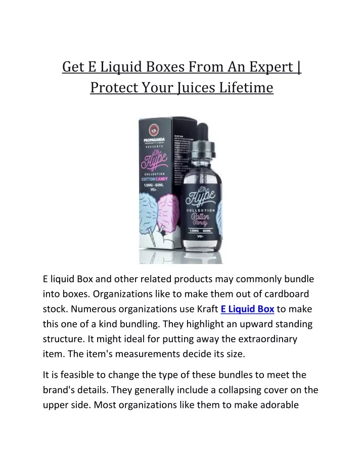 get e liquid boxes from an expert protect your