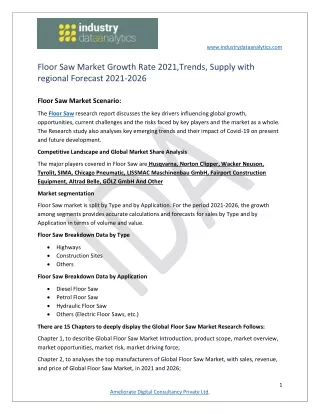 Floor Saw Market Research Report 2021