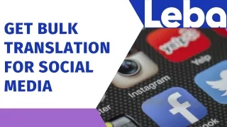 Get Bulk Translation For Social Media